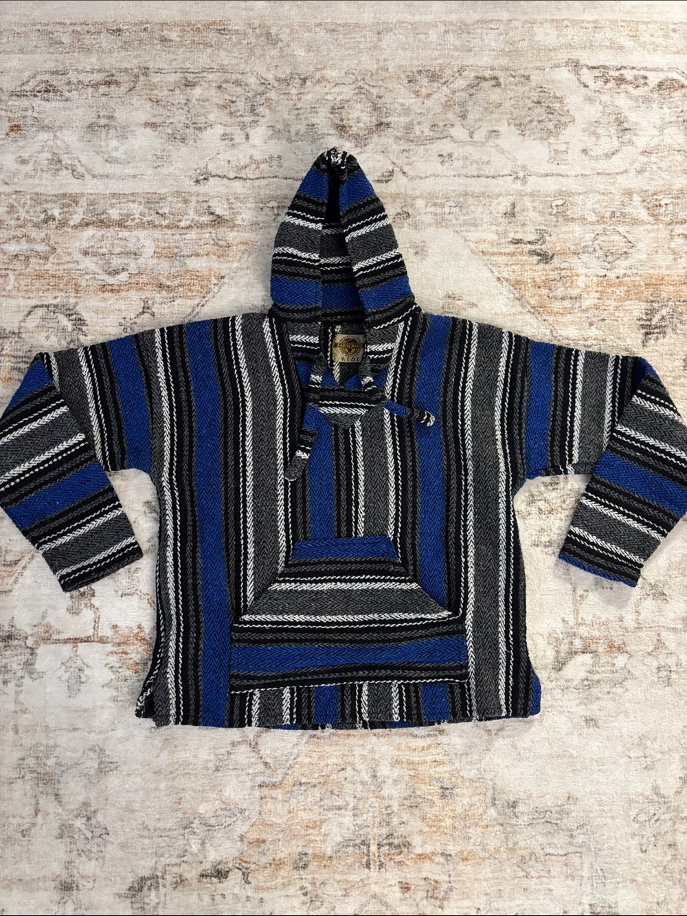 Vintage Striped Baja Hoodie Sweater